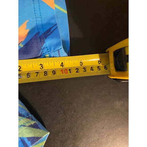 Party Pants Mens Bright Neon Blue Stroker Swim Trunks Mens L 4" Board Shorts - Picture 6 of 6